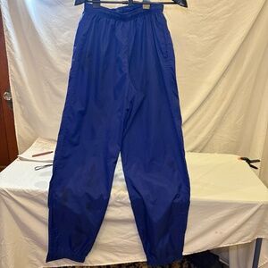 Vintage Nike Parachute Pants Mens Large Blue Drawstring Silver Tag Ankle Zip